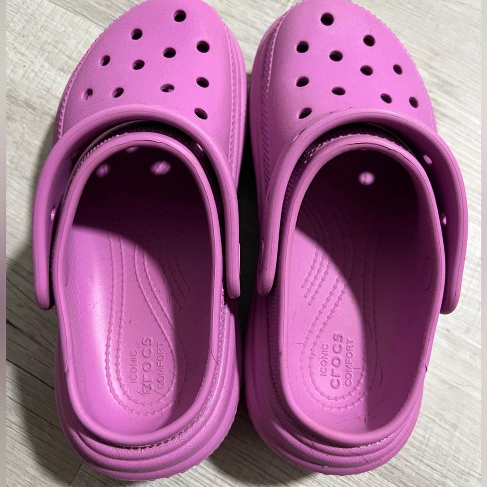 Crocs‎ Womens Stomp Platform Chunky Clog Slip On Shoes Bubble Purple Crush Punk - Picture 4 of 9